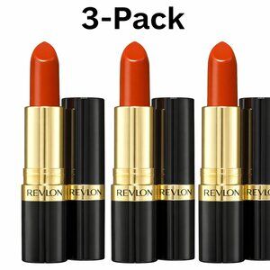 3-Pack Revlon Super Lustrous Creme Lipstick, Kiss Me Coral 750, 0.15 Ounce